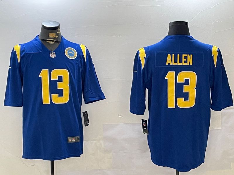 Men Los Angeles Chargers #13 Allen Blue Second generation 2024 Nike Limited NFL Jersey style 2->los angeles chargers->NFL Jersey